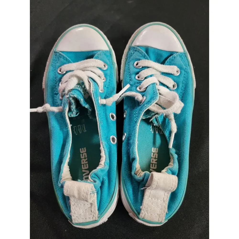 AQUA CONVERSE SLIP ON SNEAKERS-SIZE 13 Kids Toddler